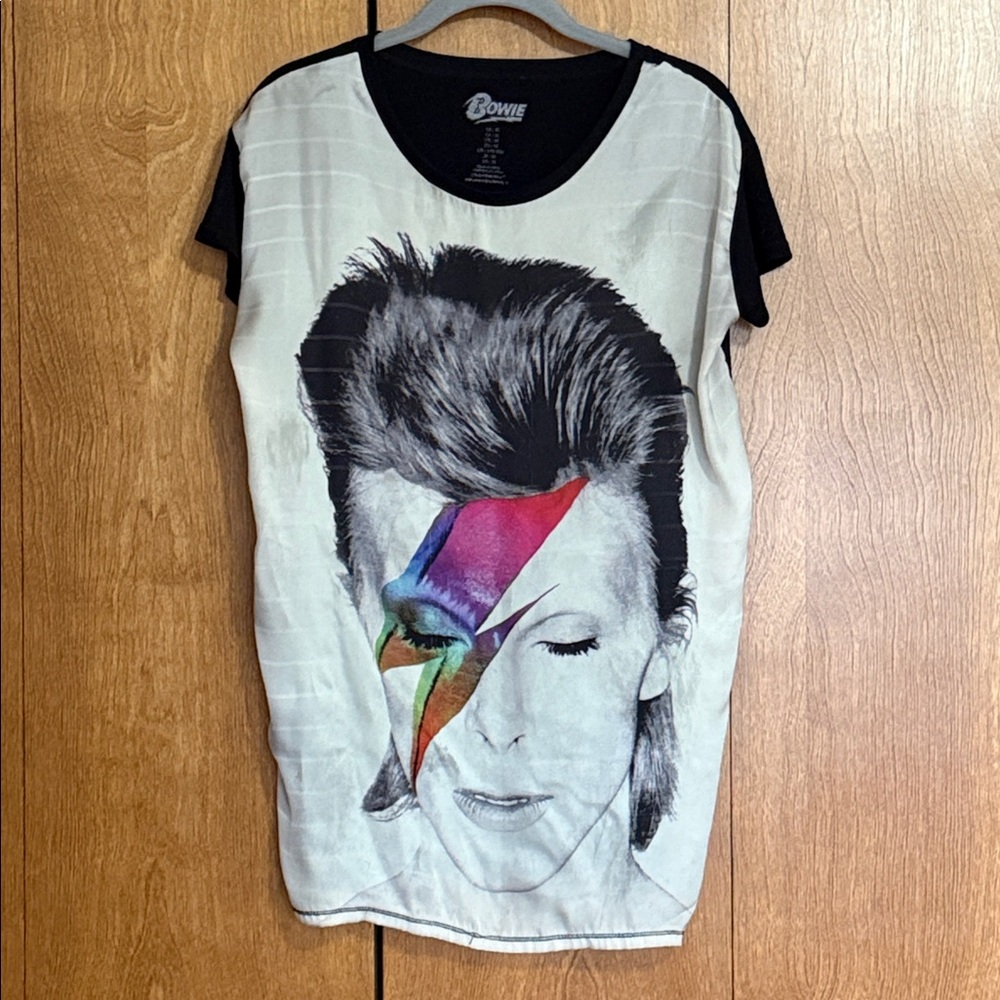 RARE David Bowie Graphic Short Sleeve Tee - White & Black